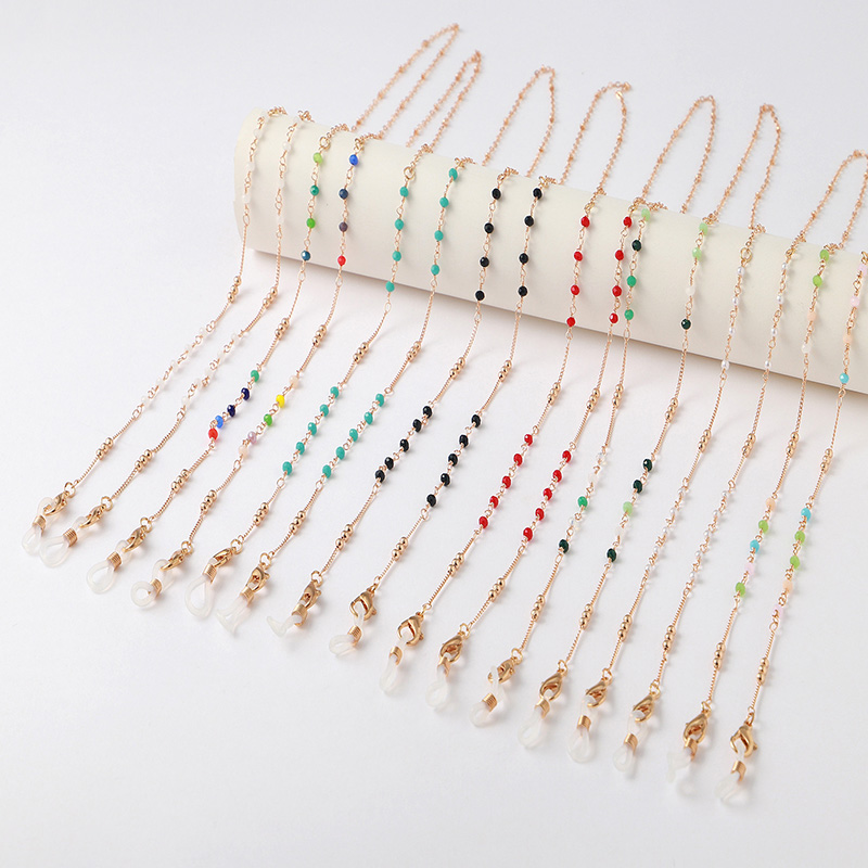 Mask Chain Holder - Prosty blok miłosny Kamień naturalny Urok