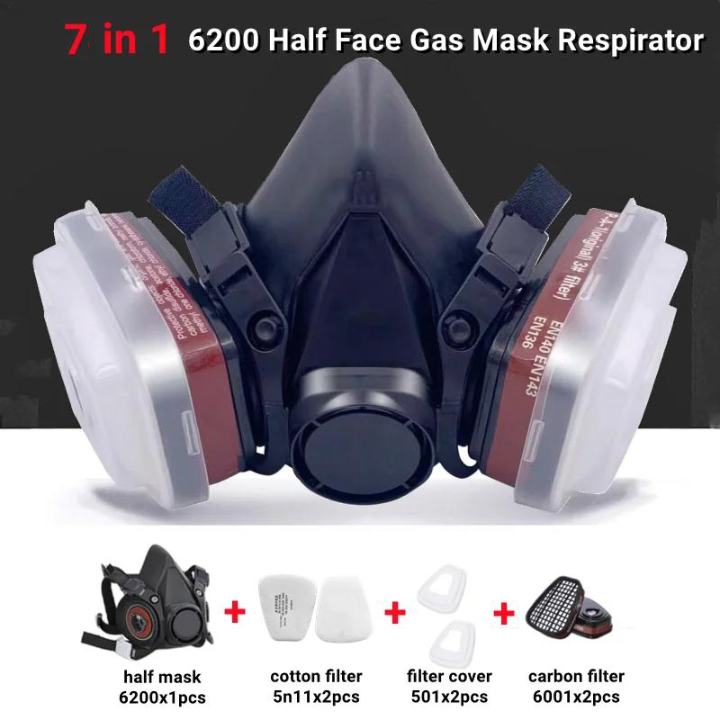 Dust Mask Construction - Maska przeciwpyłowa Gogle ochronne przeciwmgielne 6200