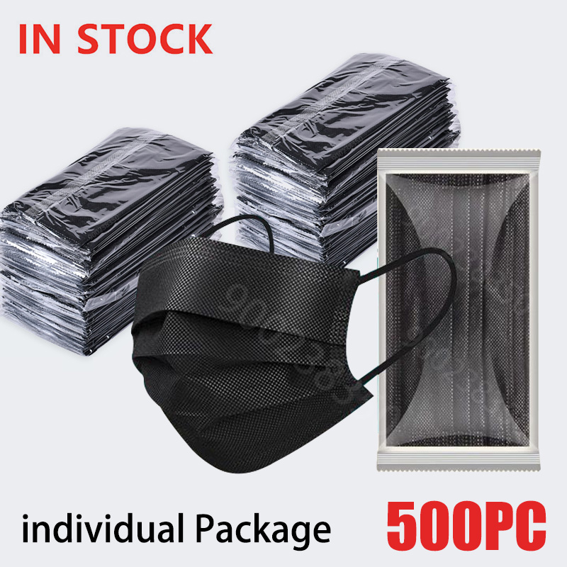 10-500 sztuk maska dla dorosły – Black Face Mask Pack recenzja i cena