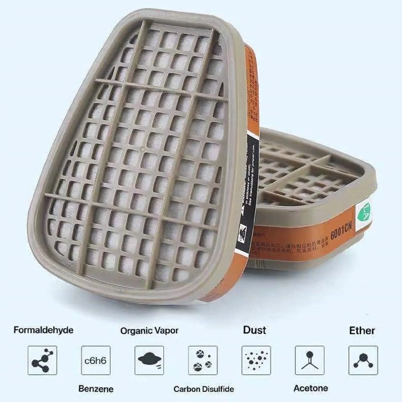 Wkłady z węglem aktywnym 6001, – Dust Mask Construction recenzja i cena