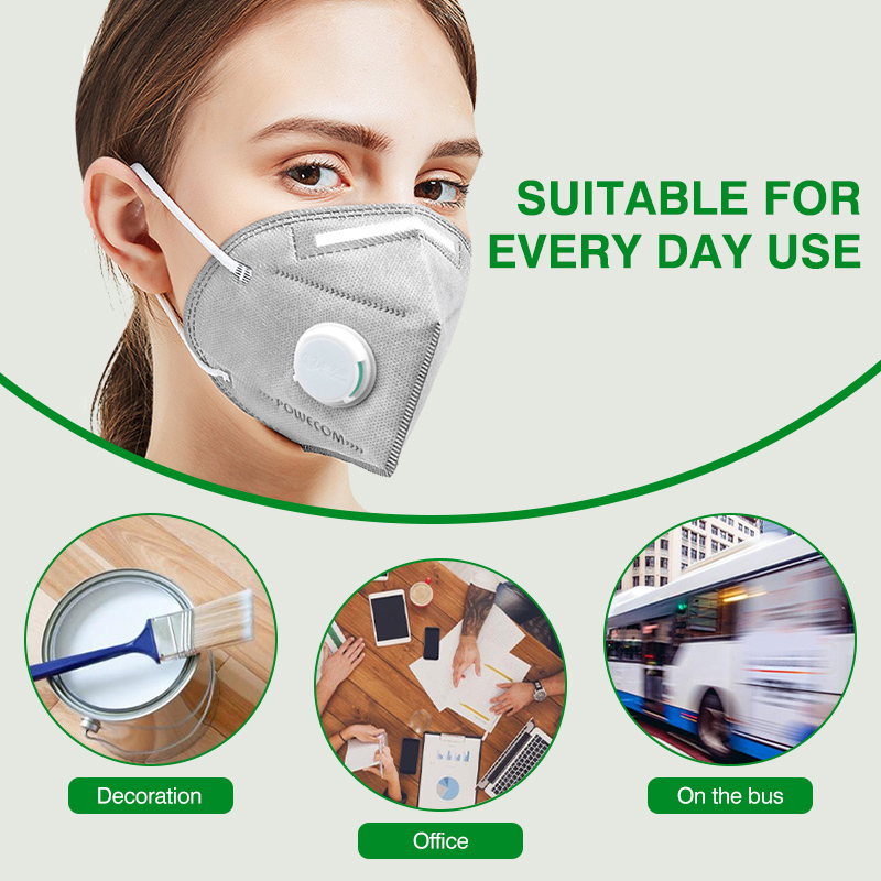 Maski POWECOM KN95 z węglem ak – Cloth Face Mask Washable recenzja i cena